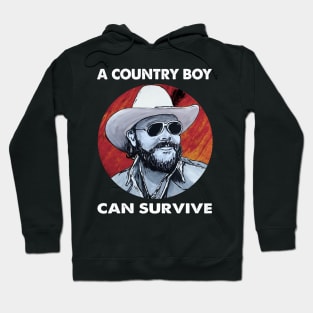 A country boy hank vintage retro Hoodie